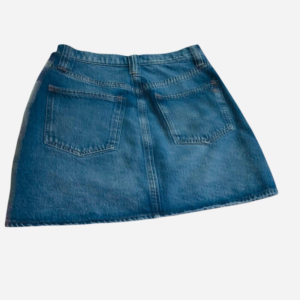 Madewell Skirt Stretch Denim A-Line Blue sz 26 - Picture 4 of 10